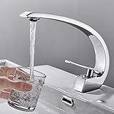 ❤Praktische Waschbeckenarmatur - Ausgestattet mit deutscher hochwertiger Keramikkartusche, über 500,000-mal getestet, keine Leckage, kein Geräusch, sparen 30% Wasser.