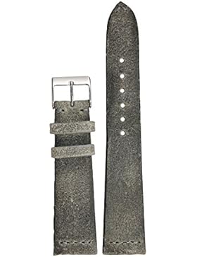 London Uhrenarmband - HORWOOD Handgefertig Italien 20mm Bandbreite Veloursleder Grau