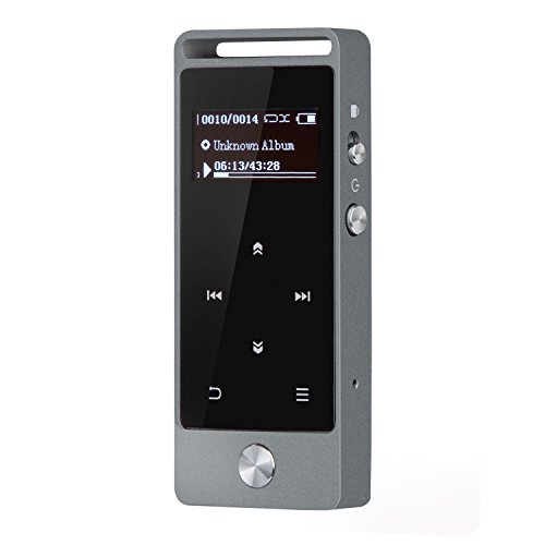 Preisvergleich Produktbild AGPTek M20 8GB MP3 Player Berührungsempfindlicher Taste Musik Player, FM Radio, Lossless MP3 Player, E-Buch, Schwarz