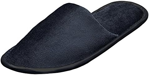 2, 5 &amp; 10 pairs of velour slippers in black from Stubenfein, Fabric, black, 38-44