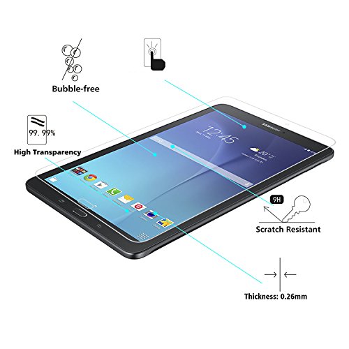 Samsung Galaxy Tab E 9.6 Panzerglas Displayschutzfolie, Nearpow Schutzfolie 9H Härte, Anti-Kratzen, Anti-Öl, Anti-Bläschen, lebenslange Garantie - 2