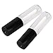 Black 1.2ML Protable Empty Clear Lip Gloss Tube Lip Balm Bottle Makeup Container Pack of 20