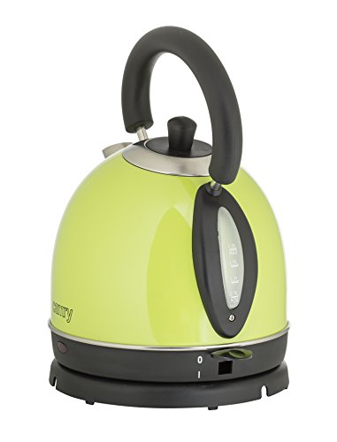 Retro Design Wasserkocher Edelstahl elektrischer Teekessel 1,8 L. 360° (Grün) - 4