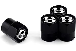 TDQTVH 4 Stück Reifenventil Kappen für Auto für Bentley Mulsanne Continental Bentayga Flying Spur Ventilkappen Auto Reifen Ventilkappe Staubdichte Autoventil Kappe Ventildeckel,Black