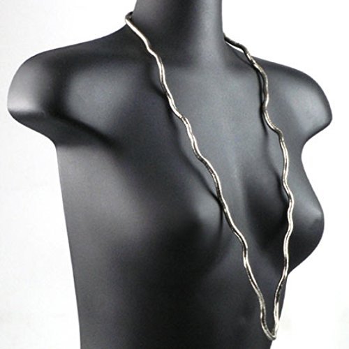 Preisvergleich Produktbild Schlangen Halskette - silbern - Ethno - 4 mm