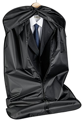 3x blupalu Kleidersack 60 x 100 cm, Farbe schwarz, ideale Kleiderhülle für den Anzug, Kleiderschutzhülle mit Reißverschluss - 4