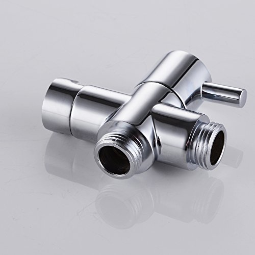 KES PV4 3-Wege-Umschaltventil für die Dusche, massives Messing, BSP-Gewinde (0,5 Zoll / 12,7 mm), Chrom poliert - 3