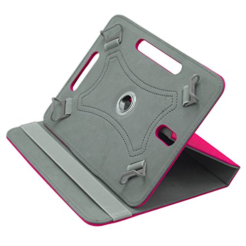 Funda para Tablet 10 Pulgadas Universal Funda Tablet 10.1 Samsung Galaxy Tab Huawei Mediapad t5 Lenovo Tab4 10 Samsung Galaxy Tab a6 360 Grados de Rotación Material PU Disipación de Calor Rosa