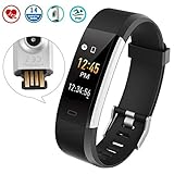 ⌚【Herzfrequenzmessung und Schlafanalyse】Durch den dezent im Fitnesstracker verbauten Pulsmesser kannst du ohne löstigen Brustgurt bequem deinen Pulsrhythmus überwachen. Die Uhr erkennt automatisch am Herzrhythmus, ob du schläfst und kann dann deine verschiedenen Schlafphasen analysieren. So weißt du genau, wann du deine Tiefschlafphasen und wann deine leichten Schlafphasen hast.