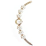 Minetom Damen Legierung Kristall Gänseblümchen Blumen Armband Quarz-Armbanduhr Uhr Quarz ( Weiß )