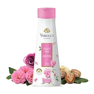 Yardley London English Rose Moisturising Shower Cr?me (Body wash), With Natural Floral Essence & Shea Butter, 250ml Shower Gel, White