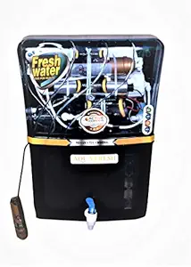 water solution Aquafresh Alfa Copper 12 LTR RO+UV+TDS+Mineral Electrical Ground Borewell Water Purifier for Home (Black)