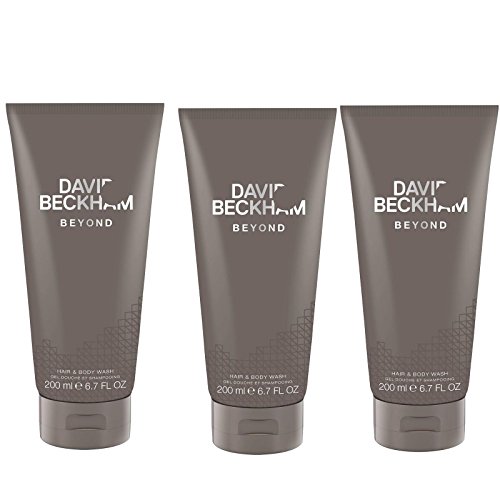 Three Pack David Beckham Beyond Hair and Body Wash 3x200ml
