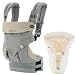 Ergobaby Bundle - 2 Items: Grey Four Position 360 Baby Carrier and Natural Heart2Heart Infant Insert RS.25543.00