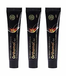 Orthomol Ayurvedic Pain Relief Gel 30 gm for Joint Pain, Muscular Pain, Rheumatoid Arthritis, Osteoarthritis, Knee Pain ? 30 gm Gel (Pack of 3)