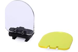 Lejie lentille de portée Airsoft, QMFIVE Toiles de Protection Airsoft pour écran de portée Rouge Couverture Anti-Point 20mm avec Montage Reflex