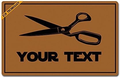 Doormat Personalized Your Text Door Mat Scissors Doormats Monogram Non-Slip Doormat Non-woven Fabric Floor Mat Indoor Entrance Rug Decor Mat 23.6" x 15.7"