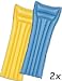 Produktbild HomeTools.eu® - 2X Luftmatratze | 183 x 68cm , 2 Luftkammern mit Kopfkissen | 2er Pack blau
