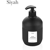 Sıvı Sabunluk Cam Siyah Sıvı Sabunluk Banyo Mutfak Sıvı Sabun Losyon Şişesi 425 ml Siyah
