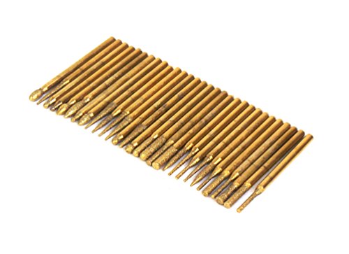 Diamant Bohrer Set 30 tlg. Schleifaufsätze Diamantschleifer Für Dremel Bohrer Proxxon Bohrerset Schleifer Diamantbohrer für feinste Anwendungen - 5