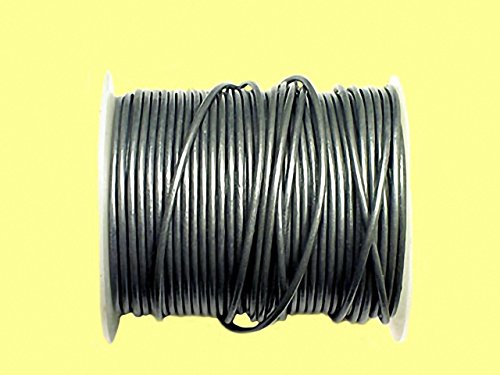 Magic and Arts Lederband 2mm Grau Metallic
