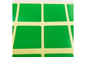 Audioprint Ltd. 10mm Squares Colour Code ID Dots Blank Price Stickers Sticky Labels Green 1200 Pack