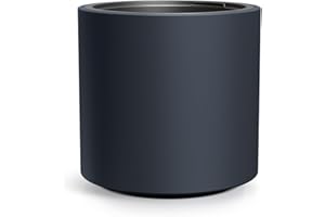 ‎TYMAR Tymar Blumentopf mit Einsatz, Blumenkübel aus Kunststoff, Übertopf, Pflanzkübel Gross (Anthrazit DBHER,ø 40 cm)