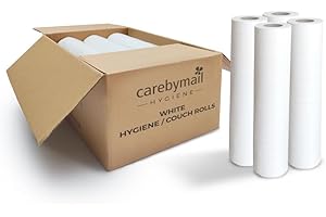 4 x Premium White Couch Rolls - 2 Ply 20 Inch Wide x 40 metres long - Individually Wrapped - Disposable Hygiene Paper Roll with easy tear perforations - 1 Case of 4 Rolls | CarebyMail Healthcare