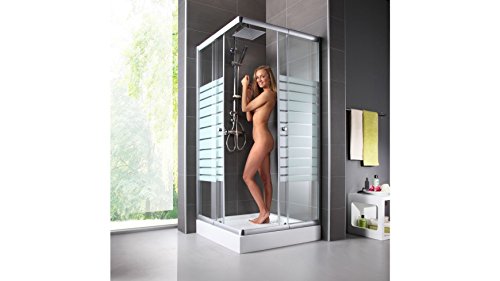 baumarkt direkt Eckdusche Trento, variabel verstellbar 80 – 90 cm, Duschkabine silberfarben - 6