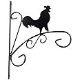 Wild Animal Hanging Basket Wall Bracket Garden Garage Plant Mount Holder Cockerel