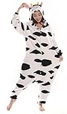iKneu Kuh Onesie Jumpsuits Kostuem Pyjama Oberall Hausanzug Kigurum Schlafanzug M