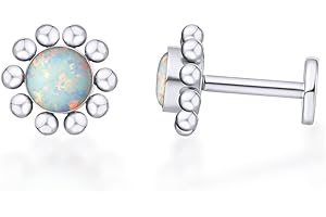 limerencia Piercing Tragus de Titanio 18G, Paquete de 2 Piercing Médico Rosca Pendientes de titanio Hipoalergénico Helix Oreja Titanio para Lengua Ceja Labio Septum Nariz