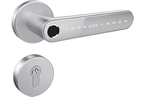 Gelikom ET2-0 Smart Home Türgriff mit RFID, Fingerprint & PIN (Silber + Gateway)