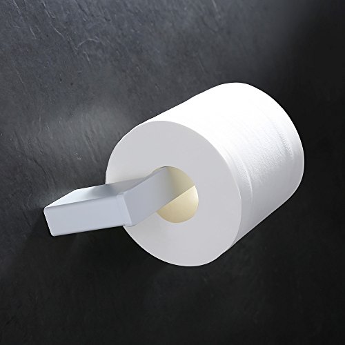 Homelody SS 304 Edelstahl mit Lack Weiss beschichtet Toilettenpapierhalter WC-Papierhalter Klopapierhalter Rollen halter Toilettenpapierrollenhalter - 5