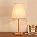 Produktbild XHOPOS HOME Tischleuchte Tischlampe Nachttisch Lampen kreativ Holz Stoffe warme Licht Schlafzimmer Lampen 25 W Glühlampen Dimmschalter