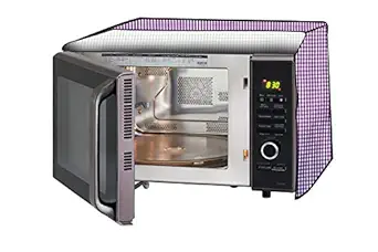 Stylista Microwave Oven Cover for Borosil Prima 30 Liter 1500 Watt Convection Oven Toaster Griller (OTG) Pin Check Pattern Voilet