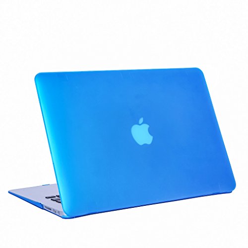 MacBook White 13” Hülle, DWaybox Frosted Rubberized Ultra Slim Hard Shell Hülle Schutzhülle für MacBook White 13-Inch A1342 / 207 / 516 (Azure Blue) - 2