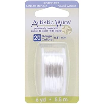 Beadalon Filo Artistico Placcato Argento | 1mm X 6,1m | Per Gioielli, Perline E Creazioni Fai Da Te