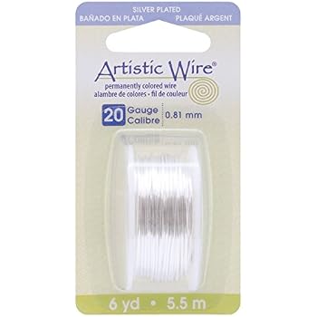 Beadalon Filo Artistico Placcato Argento | 1mm X 6,1m | Per Gioielli, Perline E Creazioni Fai Da Te