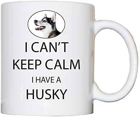 I Can't Keep Calm I Have A Husky - Mug with Matching Coaster (B - Mug Only)