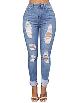 LHWY Le Donne Denim Jeans Strappati I Pantaloni Strappati I Pantaloni Stretch Magra Magra