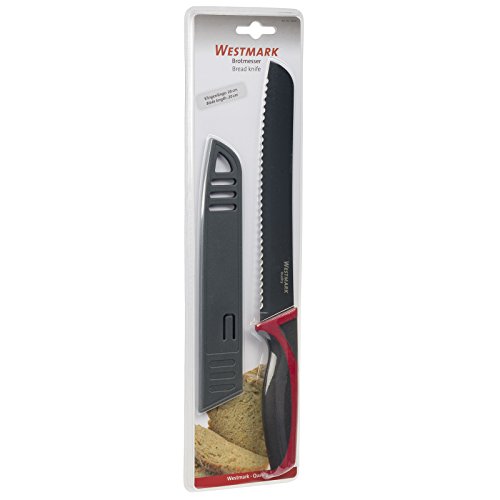 Westmark Brotmesser, Wellenschliff, Gesamtlänge: 32,7 cm, Rostfreier Edelstahl/Kunststoff, Anthrazit/Rot, 14552280 - 6