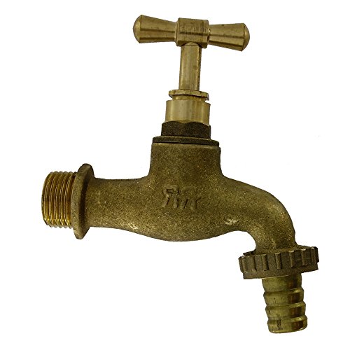 Auslaufventil / Wasserhahn / Gartenhahn für Gartenschlauch, mit Kopf