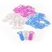 30 KAM Plastic Clips Mam Baby Pacifier Soother Holder Great Baby Gift T-shaped Plastic Badge Clips for making Dummy Clips Straps (Clear(10pcs)+Blue(10pcs)+Pink(10pcs))