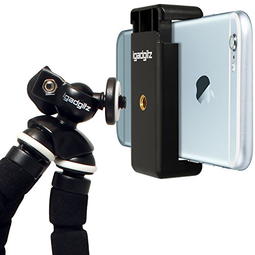 Asequible igadgitz Ligera Pequeño Universal Flexibles Mini Trípode
Portátil con Smartphones Soporte Adaptador de Montura para Cámaras
Reflex DSLR SLR - Negro Especial