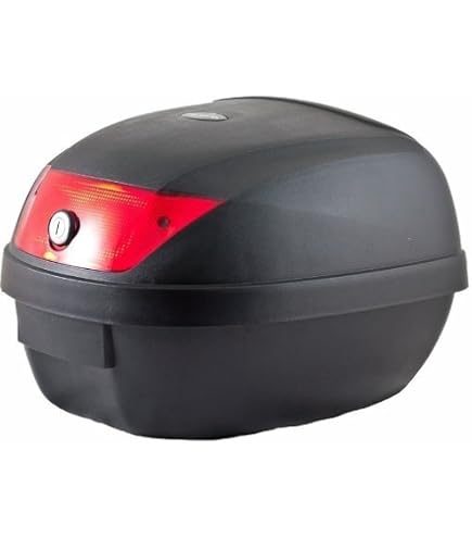 Baule Moto Universale 32L Argento – Portacasco Per 1 Casco Integrale – Box Moto Scooter Con Piastra E Serratura – Mod.YM-0866P - 2