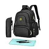Aosbos Wickelrucksack Wickeltaschen Mutter Rucksäcke inklusive Wickelauflage, Taschenbefestigungssystem für den Kinderwagen, 30 x 43 x 18 cm
