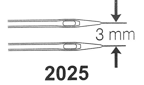 2 Original Singer Universal Zwillingsnadeln Nähmaschinen Nadeln 2025 Stärke 80/11 - 2