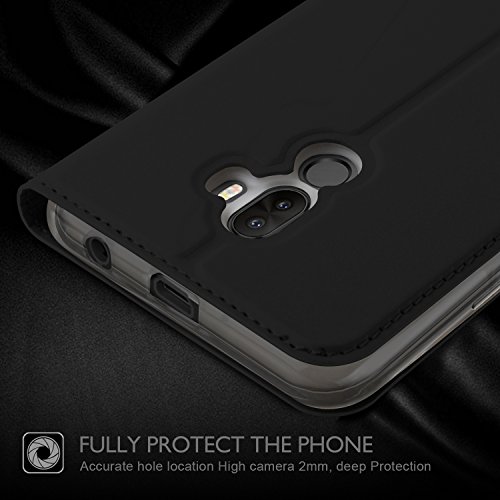 Ulefone S8 Pro Cover, KuGi Slim Flip Cover Custodia per Ulefone S8 Pro Smartphone (Flip Series - Nero)