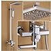 Produktbild Qwer Duscharmaturen Duschen Upscale Zapfhähne boost Dusche Aufzug 3 Dokumentation voll Kupfer hotel Dusche Kit, ultra-slim 10-Zoll